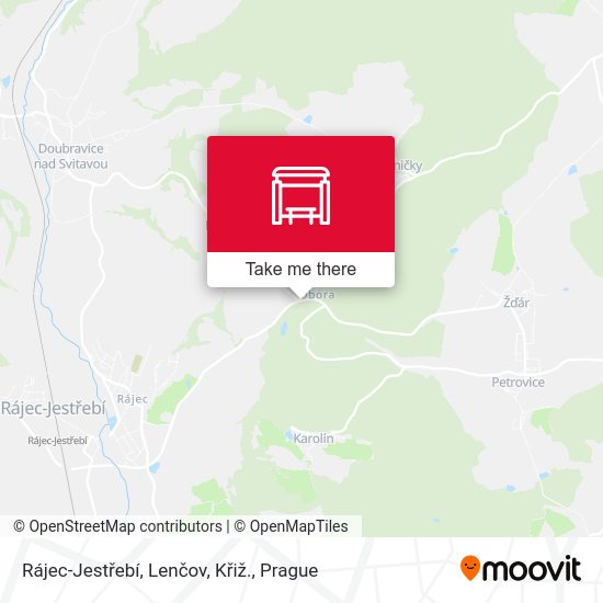 Rájec-Jestřebí, Lenčov, Křiž. map