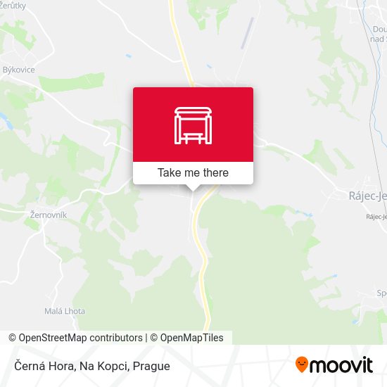 Černá Hora, Na Kopci map
