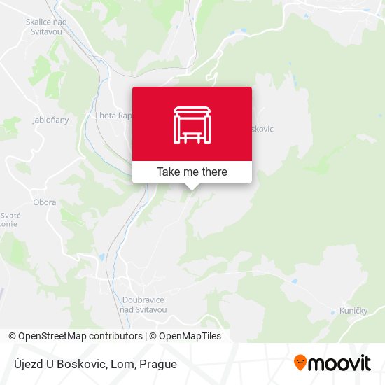 Újezd U Boskovic, Lom map