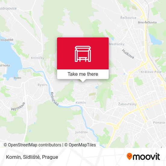 Komín, Sídliště map