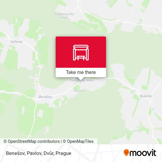 Карта Benešov, Pavlov, Dvůr