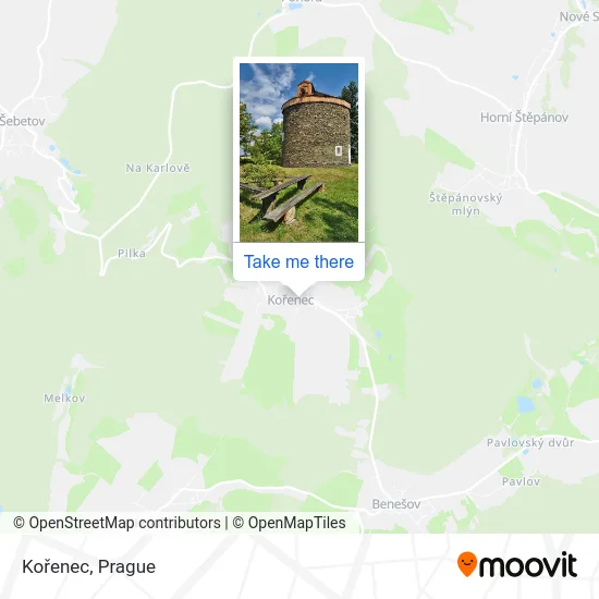 Карта Kořenec