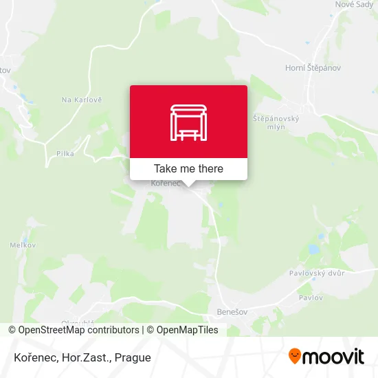 Карта Kořenec, Hor.Zast.