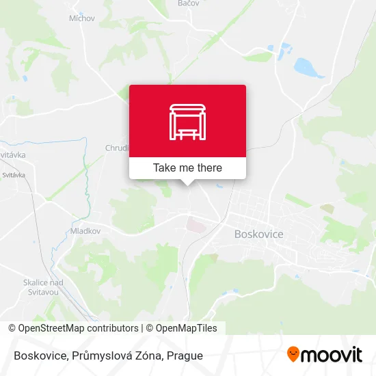 Карта Boskovice, Průmyslová Zóna