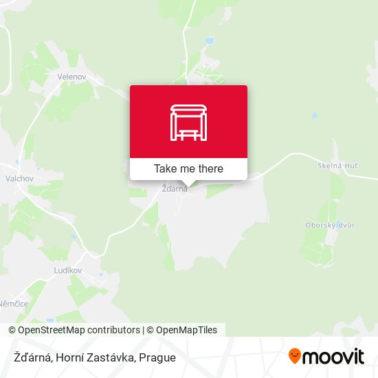 Žďárná, Horní Zastávka map