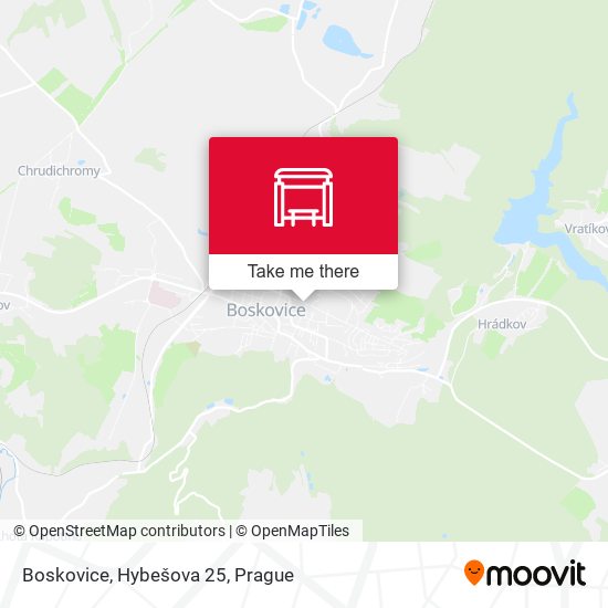 Boskovice, Hybešova 25 map
