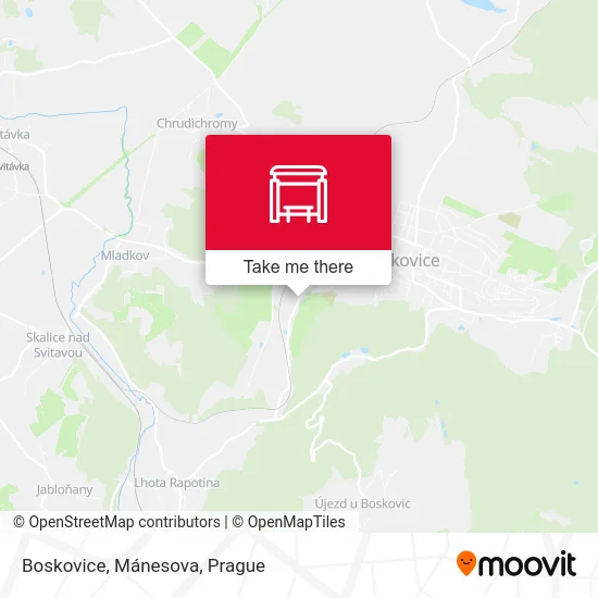 Карта Boskovice, Mánesova