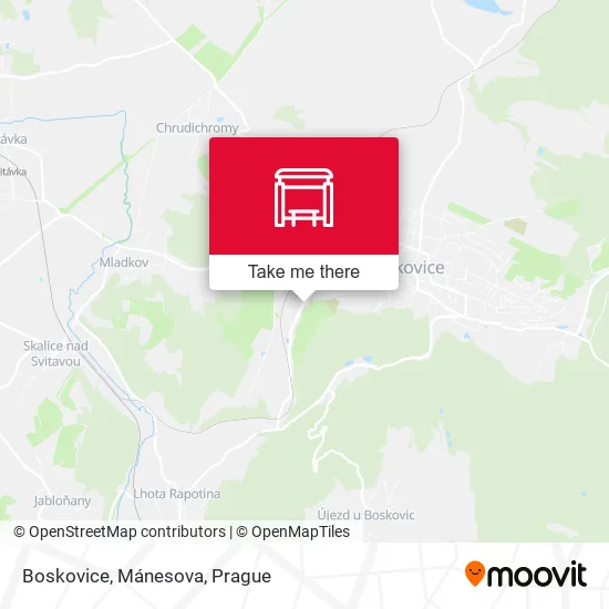 Карта Boskovice, Mánesova