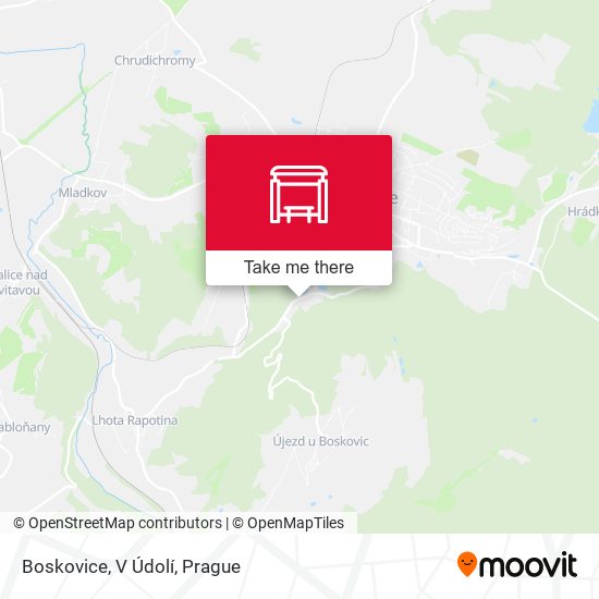 Boskovice, V Údolí map