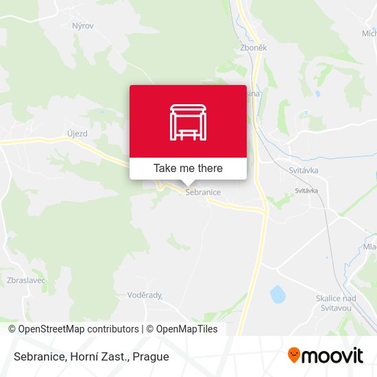Sebranice, Horní Zast. map