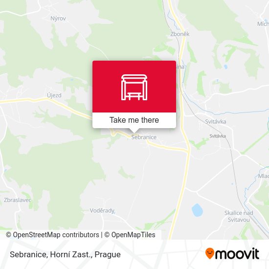 Sebranice, Horní Zast. map