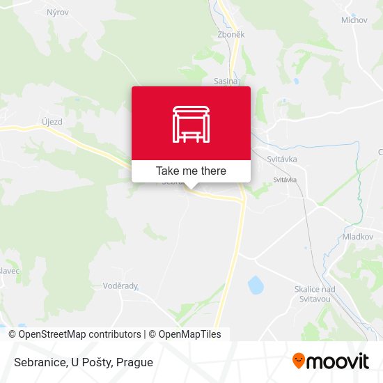 Sebranice, U Pošty map