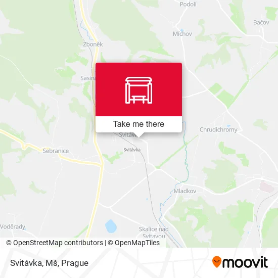 Карта Svitávka, Mš