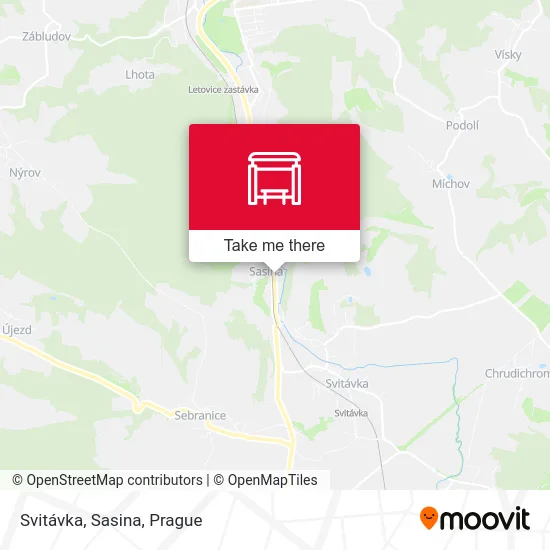 Карта Svitávka, Sasina