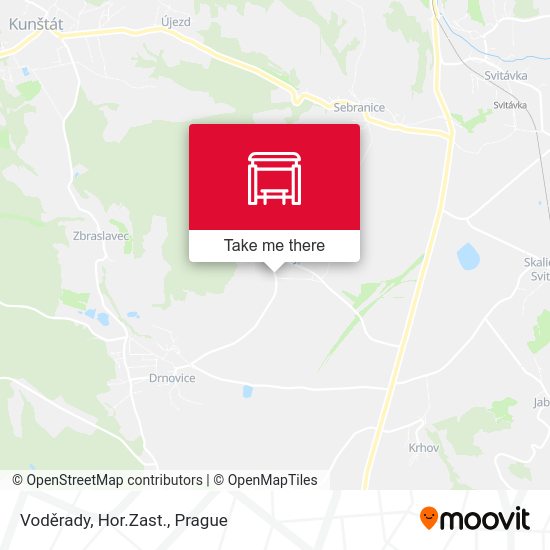 Voděrady, Hor.Zast. map