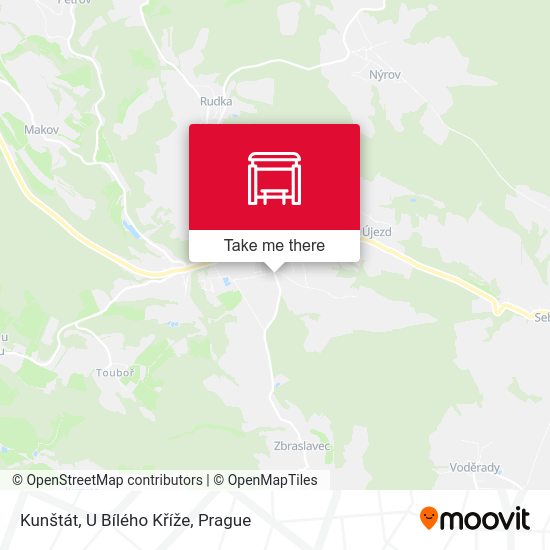 Kunštát, U Bílého Kříže map