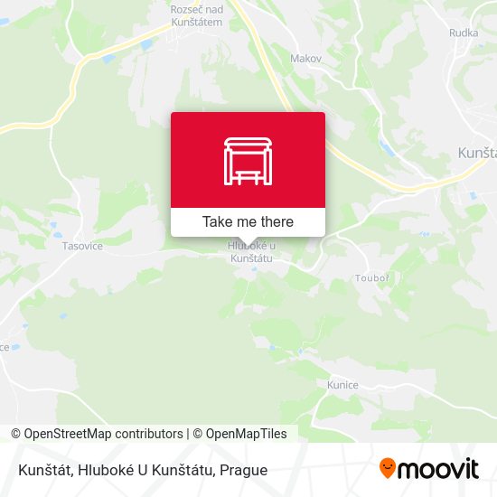 Kunštát, Hluboké U Kunštátu map