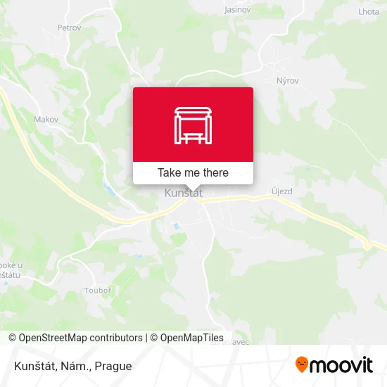 Карта Kunštát, Nám.