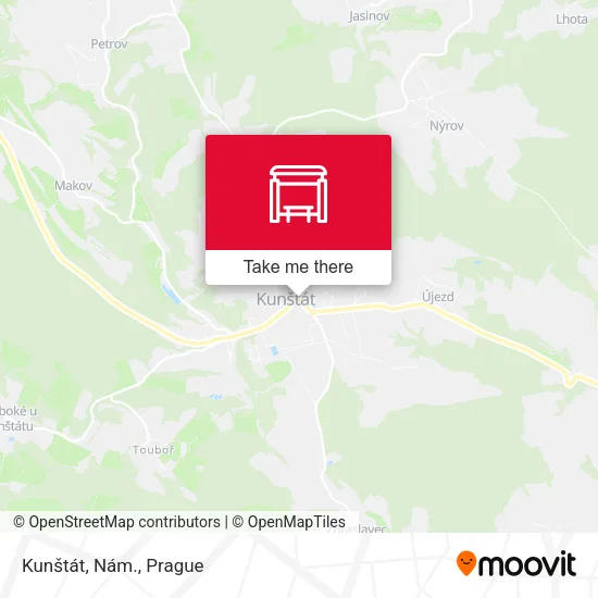 Карта Kunštát, Nám.