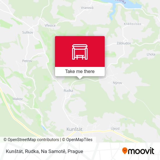 Kunštát, Rudka, Na Samotě map
