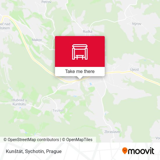 Kunštát, Sychotín map