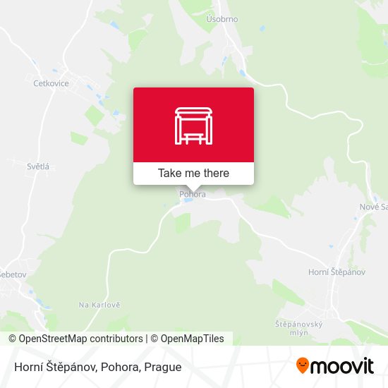 Horní Štěpánov, Pohora map