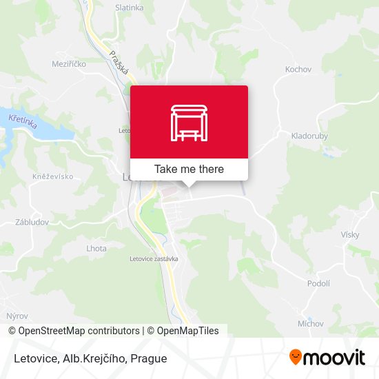 Letovice, Alb.Krejčího map