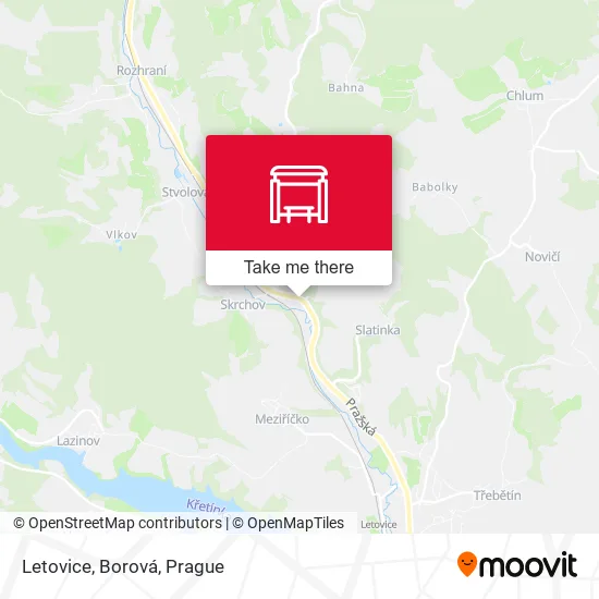 Карта Letovice, Borová
