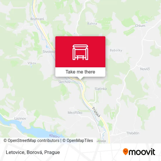 Карта Letovice, Borová