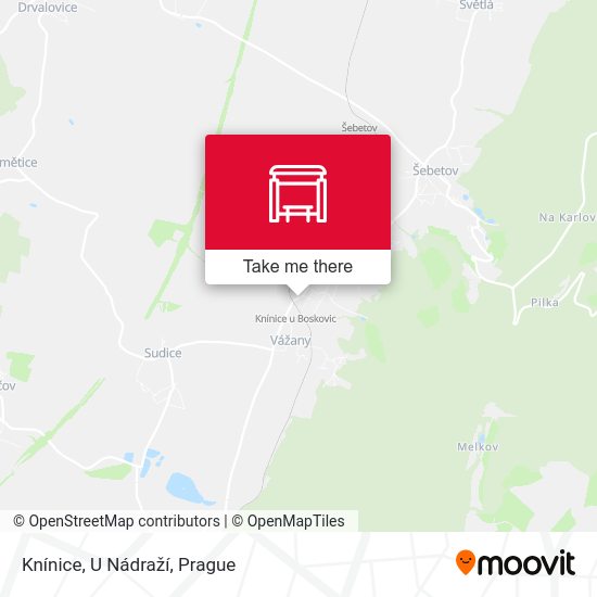 Knínice, U Nádraží map