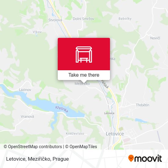 Letovice, Meziříčko map