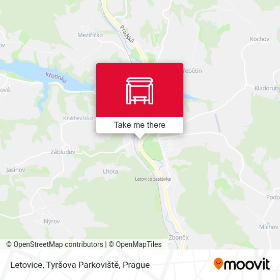 Letovice, Tyršova Parkoviště map