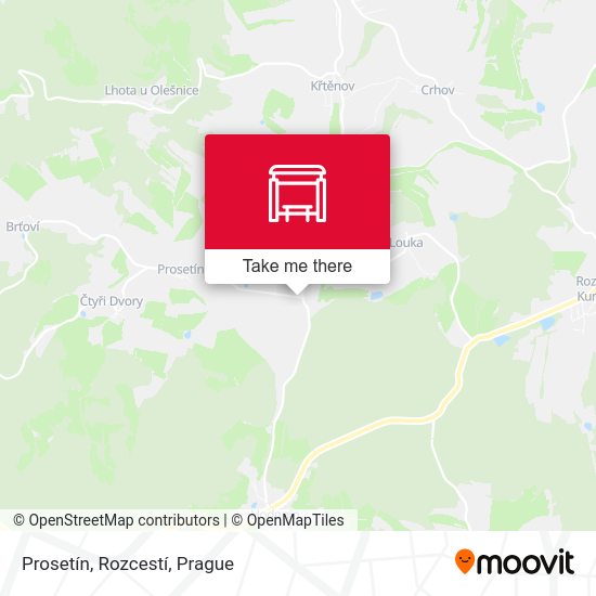 Prosetín, Rozcestí map