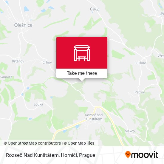 Rozseč Nad Kunštátem, Horničí map