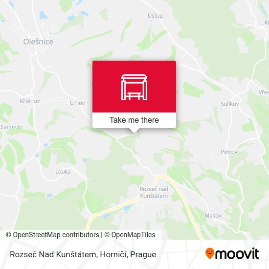 Rozseč Nad Kunštátem, Horničí map