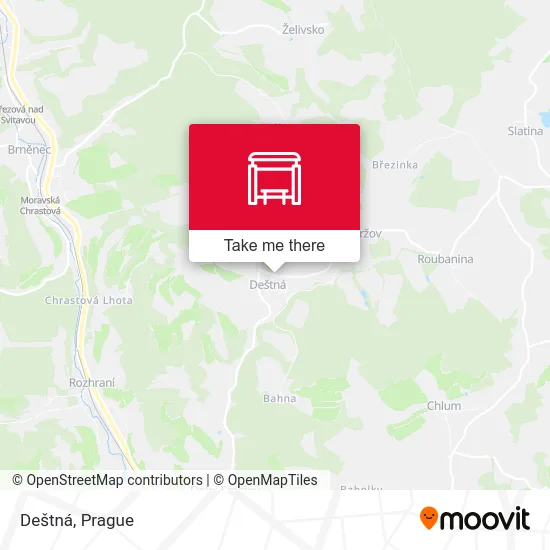 Карта Deštná