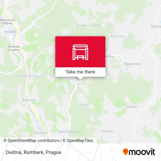 Карта Deštná, Rumberk