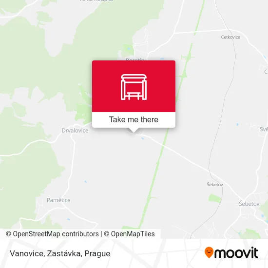 Карта Vanovice, Zastávka
