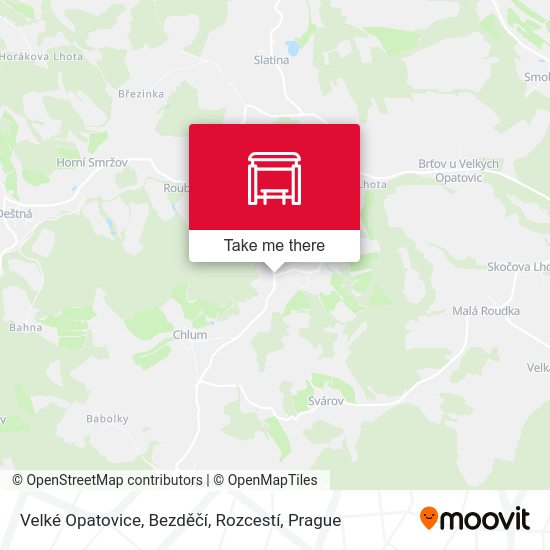Velké Opatovice, Bezděčí, Rozcestí map