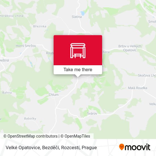 Velké Opatovice, Bezděčí, Rozcestí map