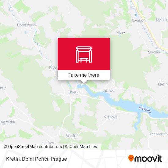 Křetín, Dolní Poříčí map