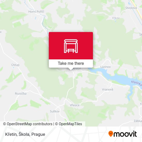 Křetín, Škola map