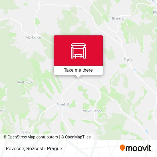 Rovečné, Rozcestí map