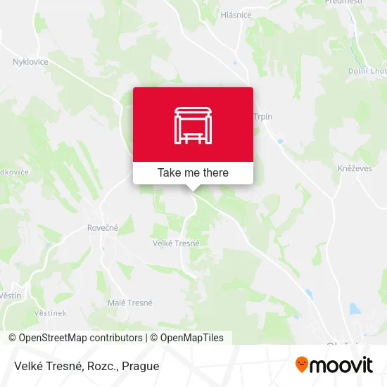 Карта Velké Tresné, Rozc.