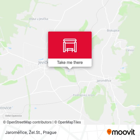 Jaroměřice, Žel.St. map