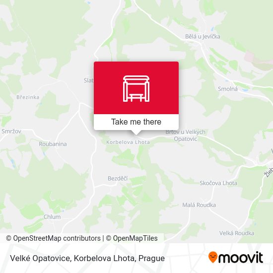 Velké Opatovice, Korbelova Lhota map