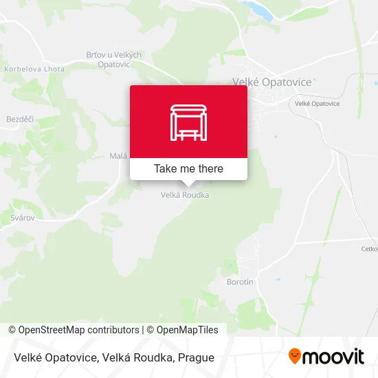 Карта Velké Opatovice, Velká Roudka