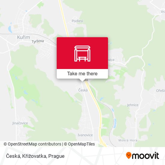 Česká, Křižovatka map
