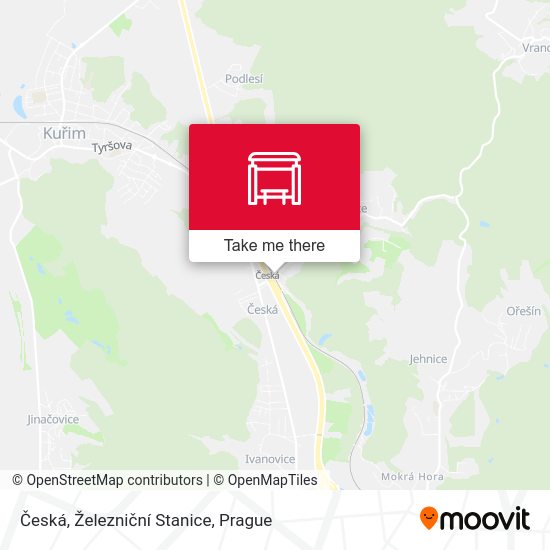 Česká, Železniční Stanice map
