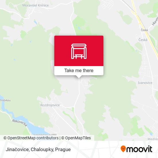 Jinačovice, Chaloupky map